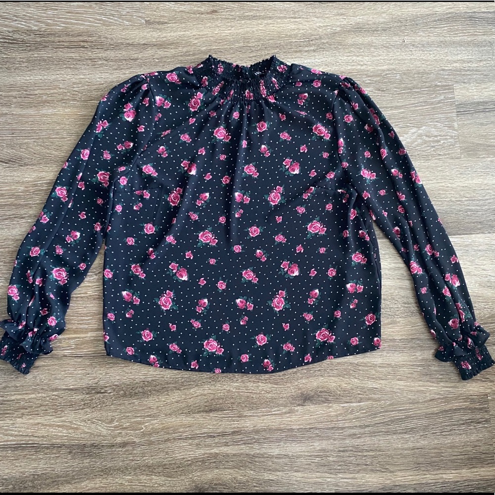 Boutique Black with Rose Blouse